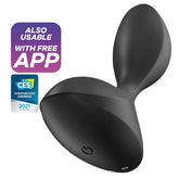 SATISFYER - APLICACIÓN DEL PLUG NEGRO VIBRANTE SWEET SEAL